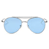 EDMOND | Lunettes de soleil aviateur unisexes, verres transparents, Style mode, cercle