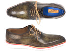 Paul Parkman Chaussures Oxford décontractées et intelligentes pour hommes Vert armée (ID#184SNK-GRN)