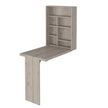 Foldable Table Tacoma, Seven Interior Shelves - Light Gray