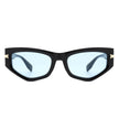 Oasisia - Geometric Fashion Narrow Irregular Cat Eye Sunglasses