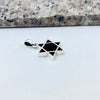 Black Onyx Star of David Silver Pendant