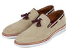 Paul Parkman Men's Smart Casual Tassel Loafers Beige Suede (ID#181-BEI-SD)