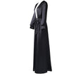 Robe longue noire fendue sur la cuisse