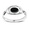 Twisted Black Onyx Silver Ring