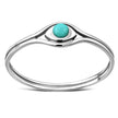 Bague en argent sterling turquoise mauvais œil