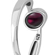 Garnet Stone Sterling Silver Ring