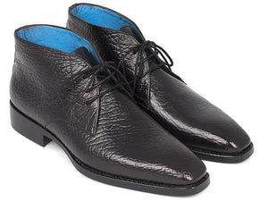 Paul Parkman Bottes Chukka pour hommes Noir (ID#FG55-BLK)