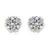 .925 Sterling Silver 1/10 Cttw Prong Set Round-Cut Trio Diamond Stud Earrings