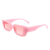 Netheria - Rectangle Retro Narrow Flat Lens Fashion Slim Sunglasses