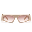 Starisle - Rectangle Chic Oval Lens Chunky Slim Fashion Sunglasses