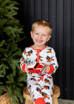 Tree-Mendous Christmas - Red - Long Sleeve Zipper Sleep Romper