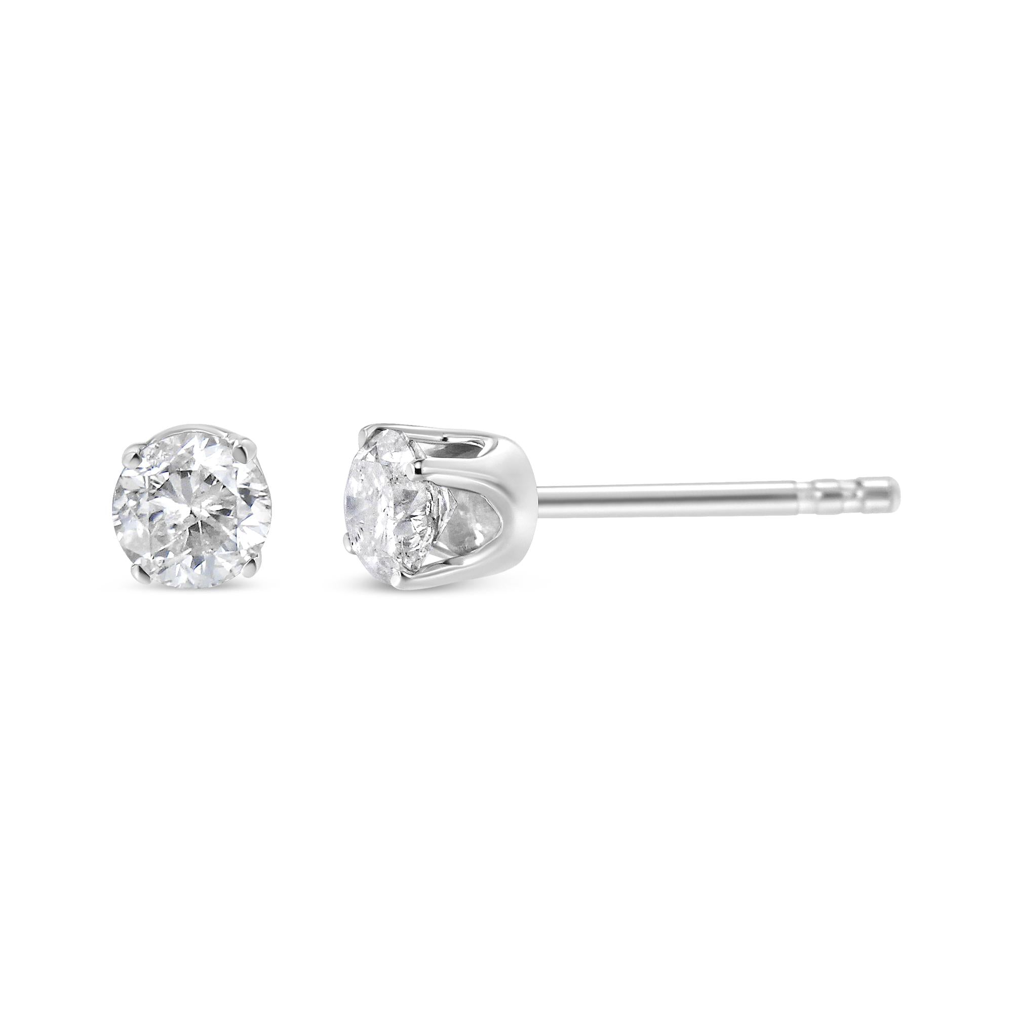 Diamant solitaire taille ronde brillant serti en or blanc 14 carats 1,0 carat certifié AGS