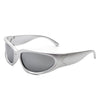 Starfall - Sporty Rectangle Oval Y2K Wrap Around Unisex Fashion Sunglasses