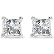 14k White Gold 1/5 Cttw Princess-Cut Diamond Petite Stud Earrings (I-J, I2-I3)