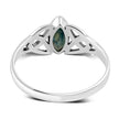 Abalone Shell Celtic Trinity Knot Silver Ring