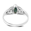 Abalone Shell Celtic Trinity Knot Silver Ring