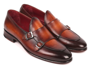 Paul Parkman Chaussures à double sangle marron pour hommes (ID#HT61BRW)