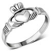 Bague en argent de Claddagh irlandais uni