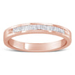 10K Rose Gold Over .925 Sterling Silver 1/5 Cttw Diamond Channel-Set