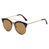 ENDICOTT | Round Circle Brow-Bar Tinted Lens Sunglasses