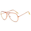 ENID - Trendy Aviator Clear Glasses Lens Sun Glasses