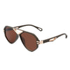 Unityth - Geometric Retro Round Vintage Fashion Aviator Sunglasses