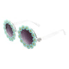 Ysabelia - Round Daisy Flower Shape Circle Party Floral Women Sunglasses