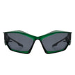 Pollich - Futuristic Rectangle Geometric Chunky Square Fashion Sunglasses