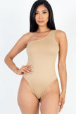 One Shoulder Solid Casual Bodysuit (CAPELLA)