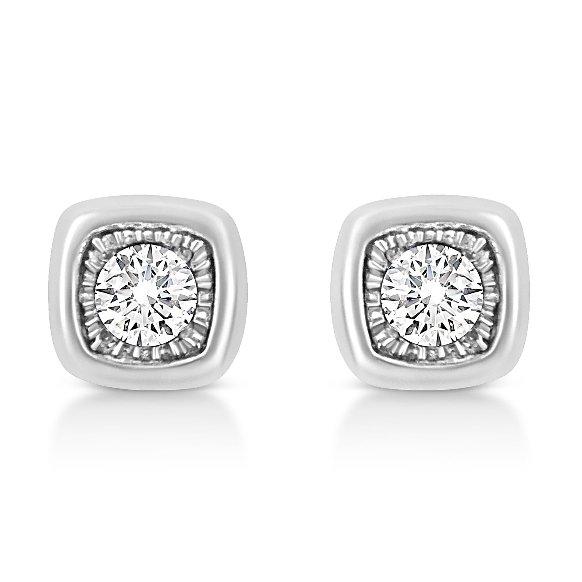 .925 Sterling Silver 1/10 Cttw Miracle-Set Diamond