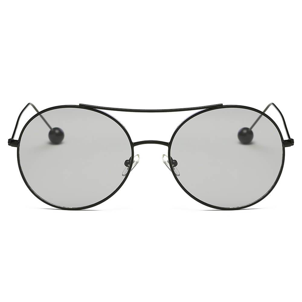 EUREKA | Unisex Round Tinted Lens Aviator Clear Glasses Balled Sunglasses