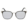 CAMBRIDGE | Pillowed Rectangle Flat Lens Horned Rim Sunglasses