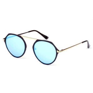 DRESDEN | Modern Flat Top Slender Round Sunglasses