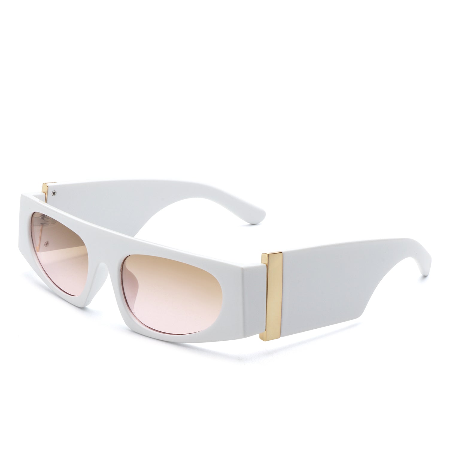 Starisle - Rectangle Chic Oval Lens Chunky Slim Fashion Sunglasses