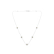 Collier station de diamants en argent sterling