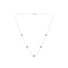 Collier station de diamants en argent sterling