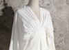 Robe chemise plissée à manches longues Sakiya - Blanc