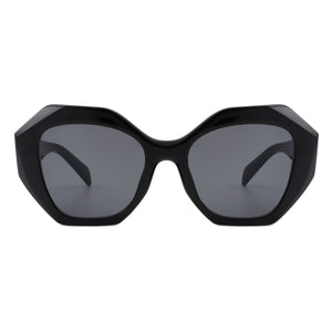 Crystalx - Women Geometric Retro Polygon Square Fashion Sunglasses