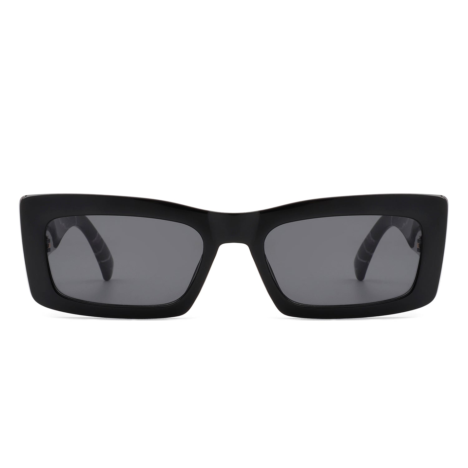 Illumyne - Retro Narrow Rectangle Flat Top Slim Fashion Sunglasses