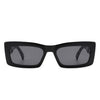 Illumyne - Retro Narrow Rectangle Flat Top Slim Fashion Sunglasses