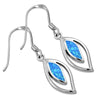 Synthetic Opal Drop Silver Earrings