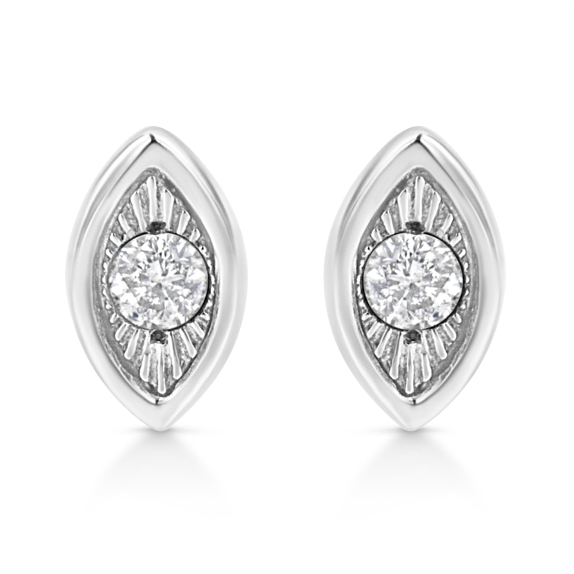 .925 Sterling Silver 1/10 Cttw Miracle-Set Diamond