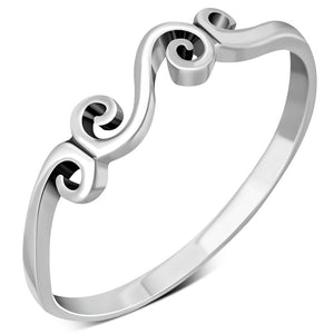 Bague en argent spirale délicate