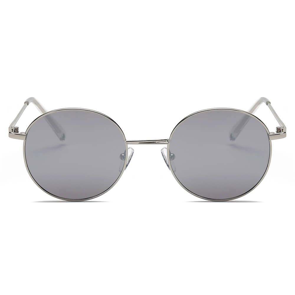 GENEVA | Retro Vintage Metal Round Oval Circle Sunglasses