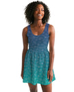 Women's Birdie Scoop Neck Casual and Fun Skater Dress