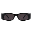 Harmonix - Retro Rectangular Narrow Vintage Slim Sunglasses