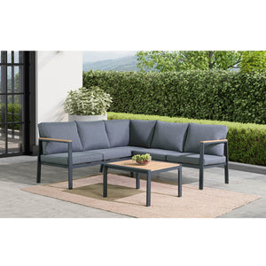 Rossio Outdoor 4 Piece Sectional Matte Sofa