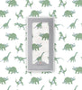 Lange en coton dinosaures vert granite