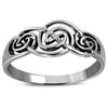 Musical Note Style Celtic Sterling Silver Ring