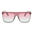 AKRON | Flat Top Oversize Mirrored Square Sunglasses Circle